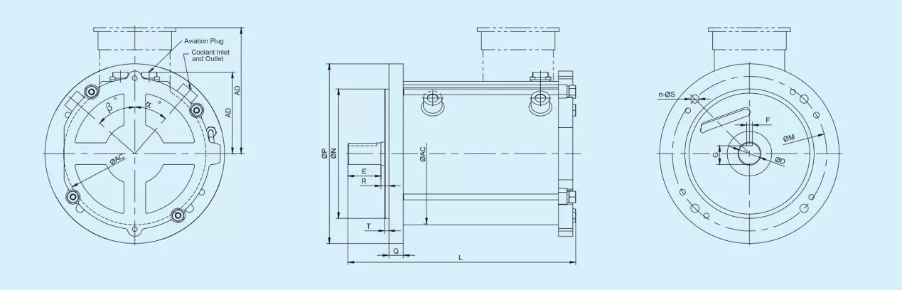 High Efficiency Cantilever Water Cooled Induction Motor